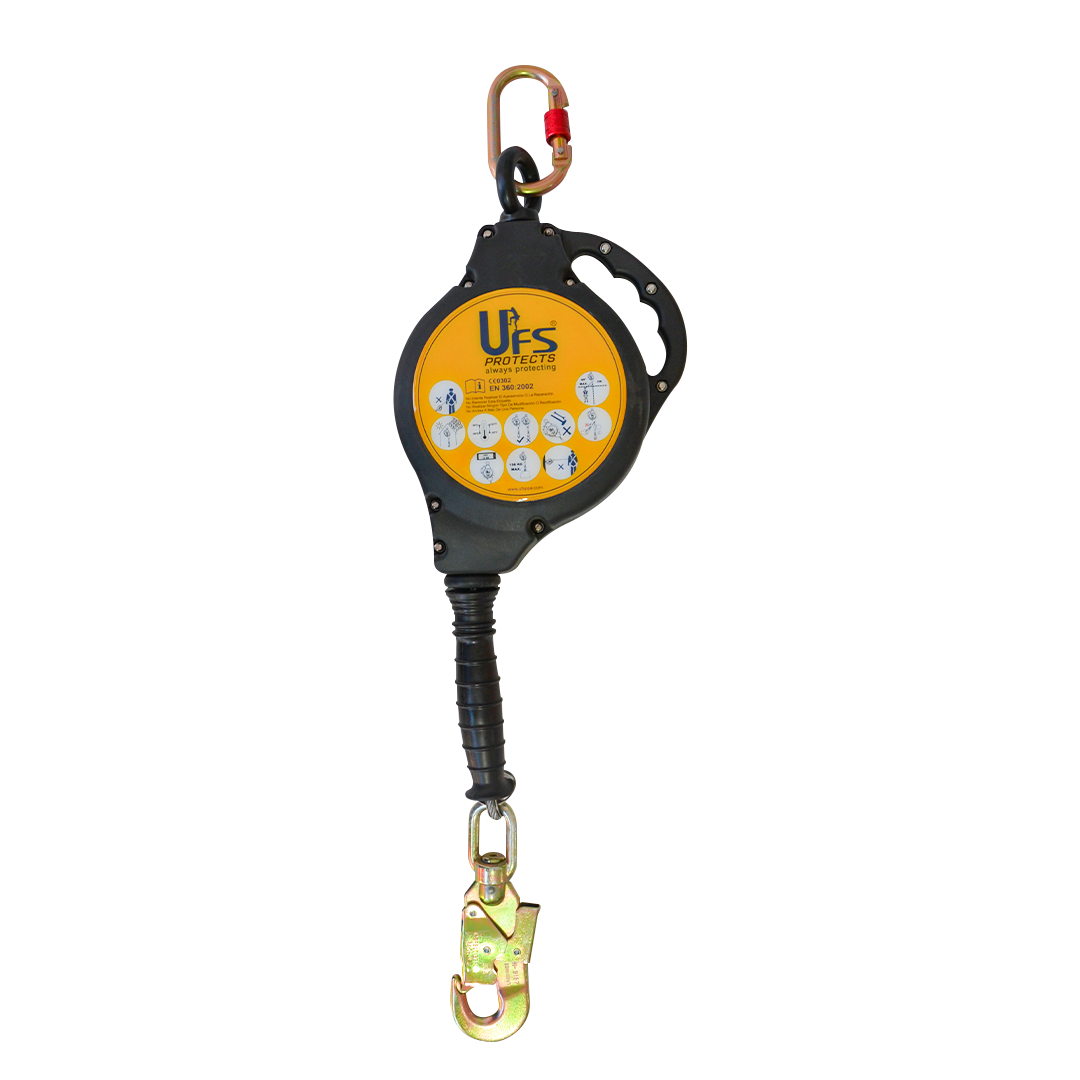 Línea de Vida Autorretráctil con Amortiguador y Cable de Acero Galvanizado UFS USP-16000(06) 6 m (20 ft) - 1